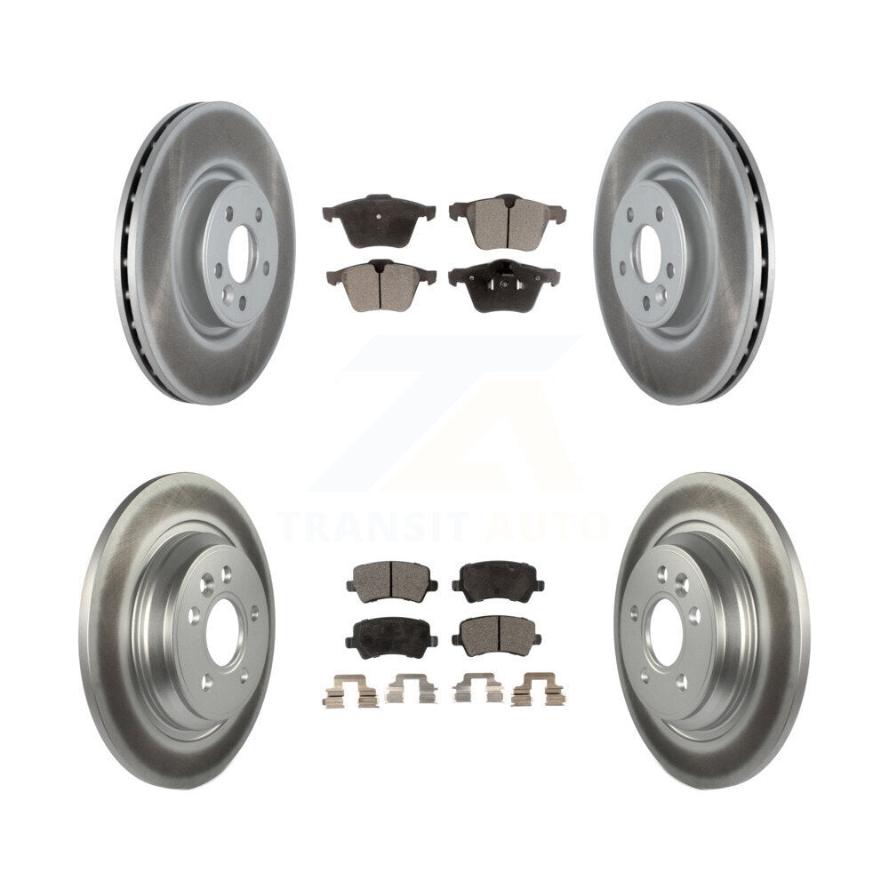 [Avant + Arrière] Kit de disque (revêtu) et plaquette (semi-métallique) de frein pour Volvo S60 V70 avec 336mm Diameter Rotor KGF-102328