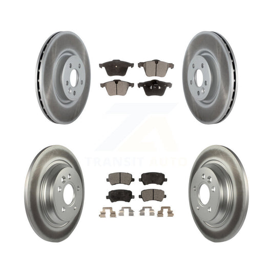 [Avant + Arrière] Kit de disque (revêtu) et plaquette (semi-métallique) de frein pour Volvo S60 V70 avec 336mm Diameter Rotor KGF-102328