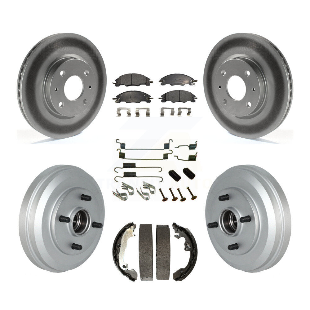 [Avant + Arrière] Kit de disque (revêtu) et plaquette (semi-métallique) de frein pour 2009-2011 Ford Focus KGF-102338