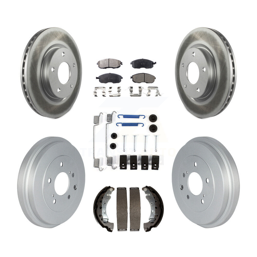 [Avant + Arrière] Kit de disque (revêtu) et plaquette (semi-métallique) de frein pour Nissan Sentra KGF-102339