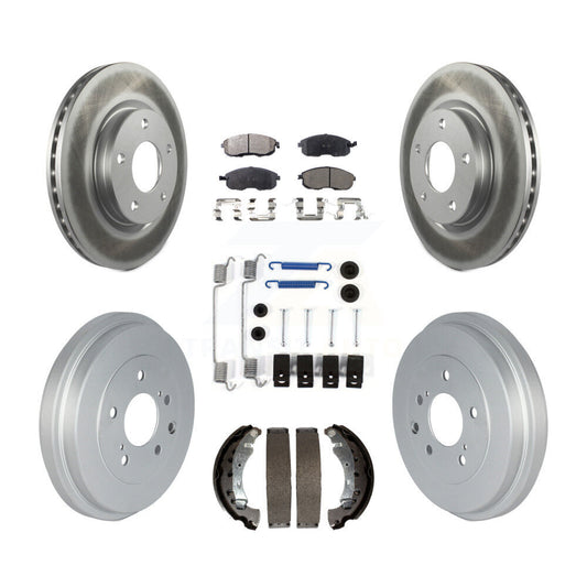 [Avant + Arrière] Kit de disque (revêtu) et plaquette (semi-métallique) de frein pour Nissan Sentra KGF-102339