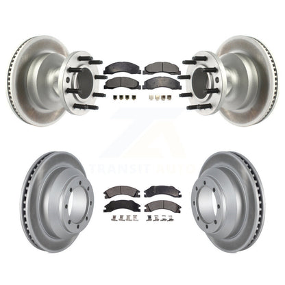 [Avant + Arrière] Kit de disque (revêtu) et plaquette (semi-métallique) de frein pour Ford E-350 Super Duty Econoline avec Dual Wheels KGF-102342