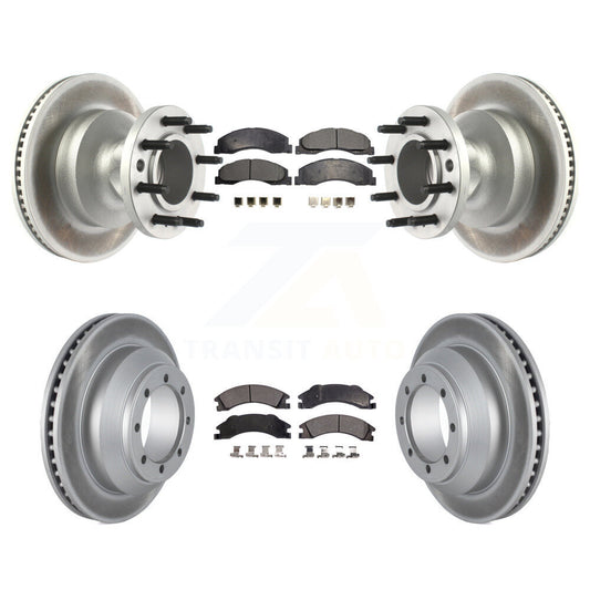 [Avant + Arrière] Kit de disque (revêtu) et plaquette (semi-métallique) de frein pour Ford E-350 Super Duty Econoline avec Dual Wheels KGF-102342