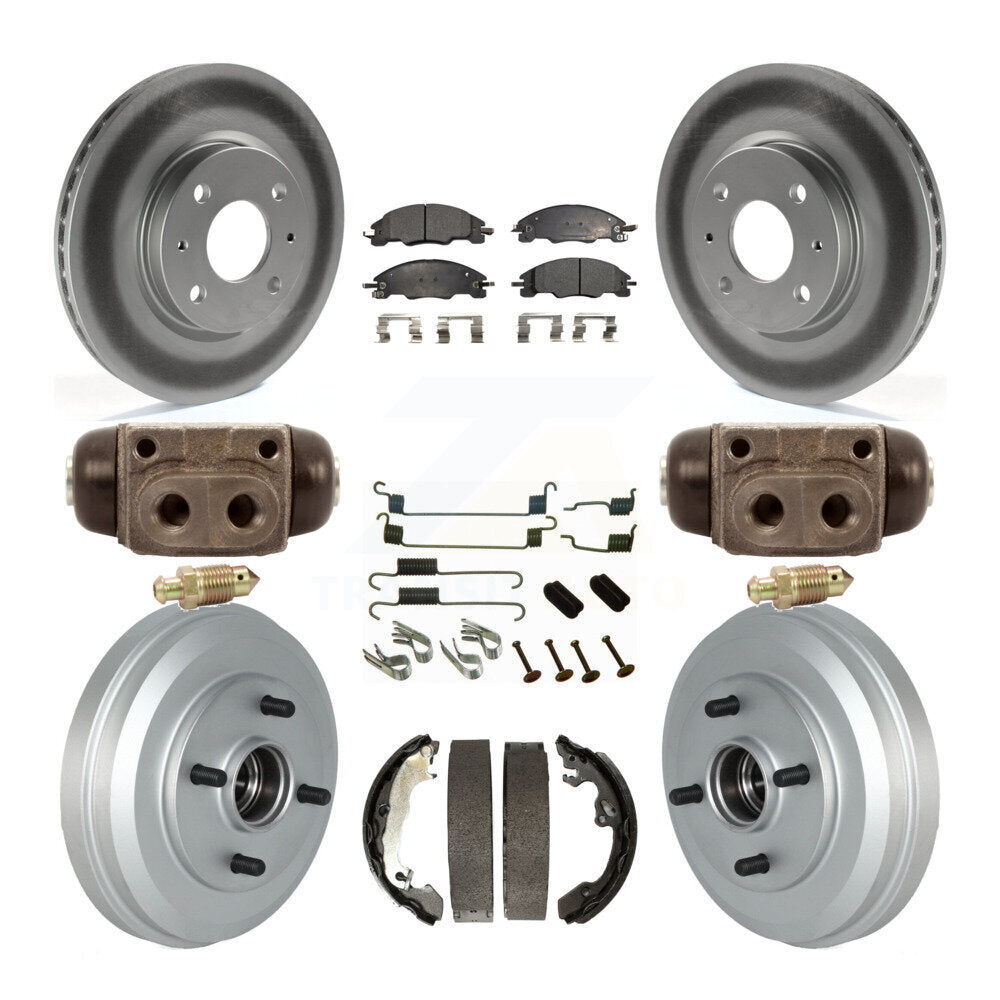 [Avant + Arrière] Kit de disque (revêtu) et plaquette (semi-métallique) de frein pour Ford Focus KGF-102343