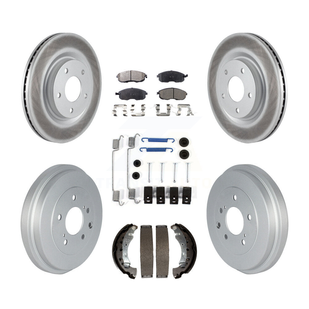 [Avant + Arrière] Kit de disque (revêtu) et plaquette (semi-métallique) de frein pour 2017-2019 Nissan Sentra Turbocharged KGF-102347