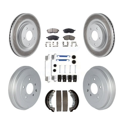 [Avant + Arrière] Kit de disque (revêtu) et plaquette (semi-métallique) de frein pour 2017-2019 Nissan Sentra Turbocharged KGF-102347