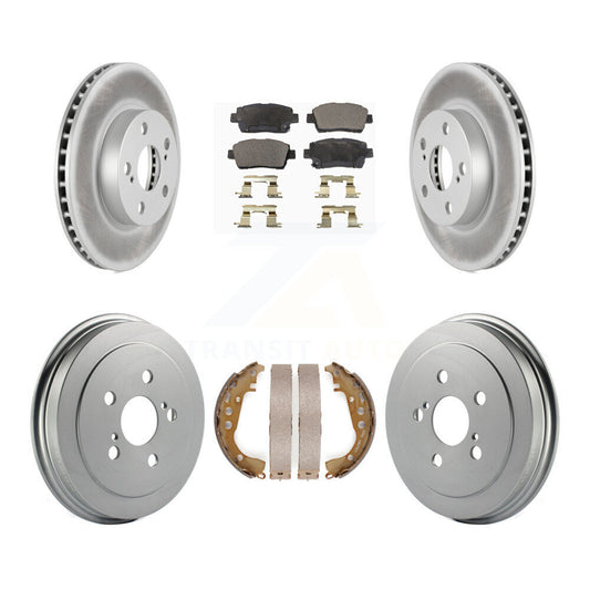 [Avant + Arrière] Kit de disque (revêtu) et plaquette (semi-métallique) de frein pour 2004-2008 Toyota Prius KGF-102348