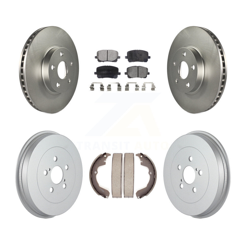 [Avant + Arrière] Kit de disque (revêtu) et plaquette (semi-métallique) de frein pour Toyota Matrix Pontiac Vibe KGF-102350
