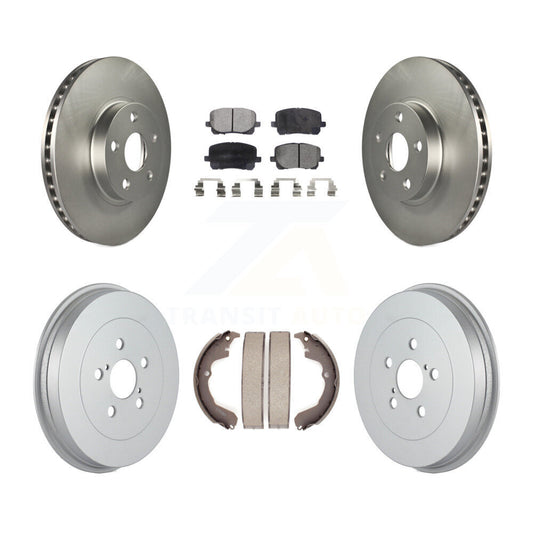 [Avant + Arrière] Kit de disque (revêtu) et plaquette (semi-métallique) de frein pour Toyota Matrix Pontiac Vibe KGF-102350