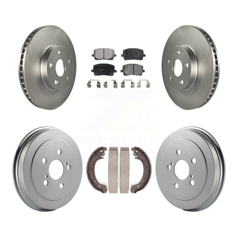 [Avant + Arrière] Kit de disque (revêtu) et plaquette (semi-métallique) de frein pour Toyota Corolla KGF-102351