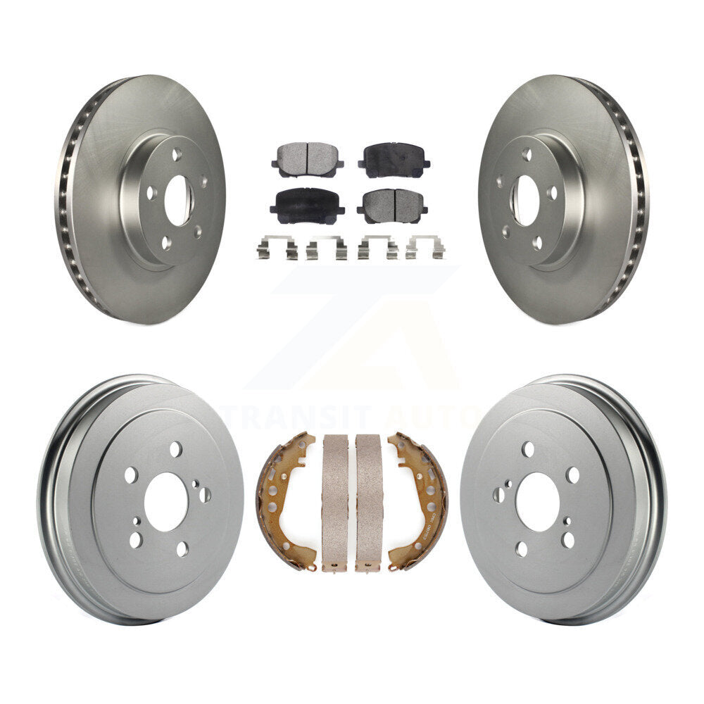 [Avant + Arrière] Kit de disque (revêtu) et plaquette (semi-métallique) de frein pour Toyota Corolla KGF-102352
