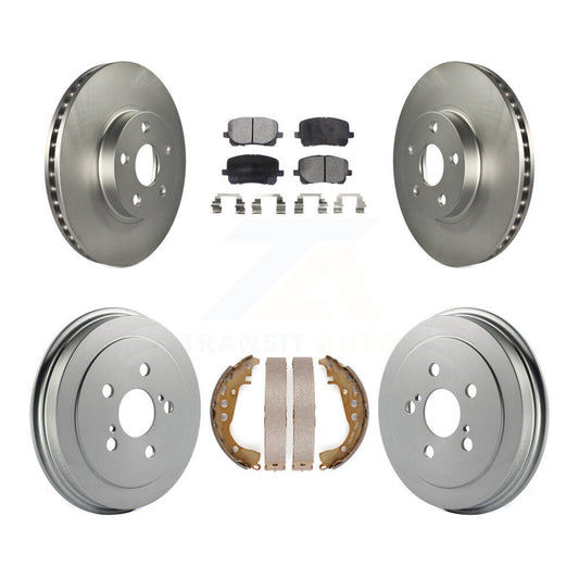[Avant + Arrière] Kit de disque (revêtu) et plaquette (semi-métallique) de frein pour Toyota Corolla KGF-102352