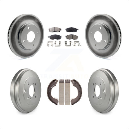 [Avant + Arrière] Kit de disque (revêtu) et plaquette (semi-métallique) de frein pour Nissan Sentra Versa Cube KGF-102354 par Transit Auto