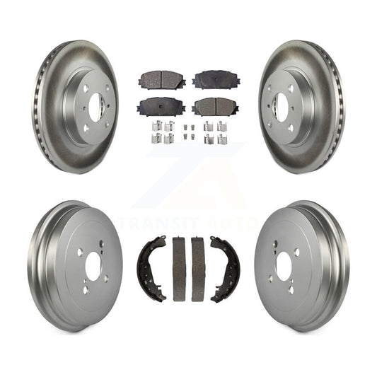 [Avant + Arrière] Kit de disque (revêtu) et plaquette (semi-métallique) de frein pour Toyota Yaris KGF-102355