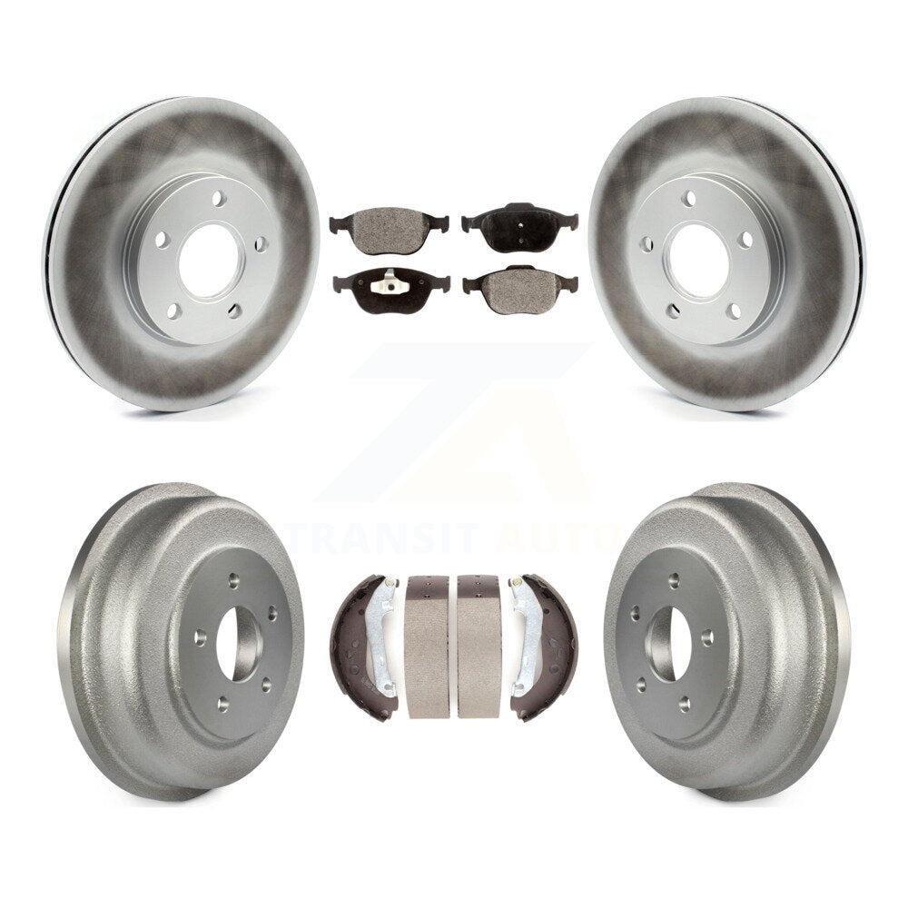 [Avant + Arrière] Kit de disque (revêtu) et plaquette (semi-métallique) de frein pour 2010-2013 Ford Connect KGF-102357