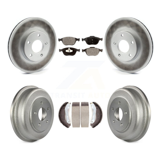 [Avant + Arrière] Kit de disque (revêtu) et plaquette (semi-métallique) de frein pour 2010-2013 Ford Connect KGF-102357