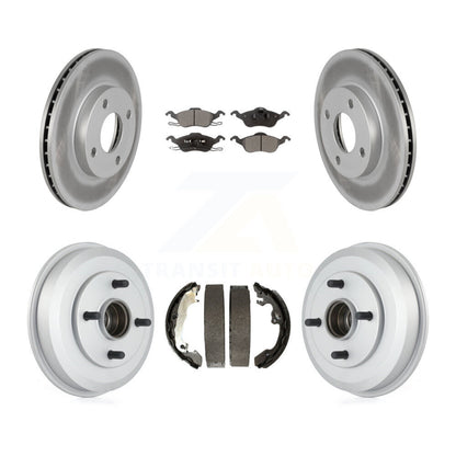 [Avant + Arrière] Kit de disque (revêtu) et plaquette (semi-métallique) de frein pour Ford Focus Wheel Bearing Includes KGF-102358