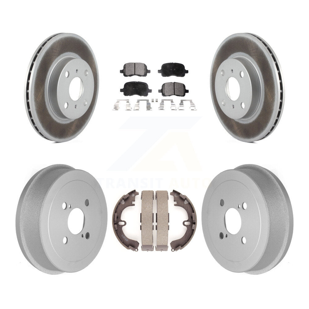 [Avant + Arrière] Kit de disque (revêtu) et plaquette (semi-métallique) de frein pour Toyota Corolla Chevrolet Prizm KGF-102359