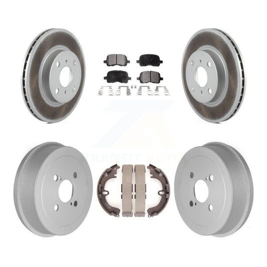 [Avant + Arrière] Kit de disque (revêtu) et plaquette (semi-métallique) de frein pour Toyota Corolla Chevrolet Prizm KGF-102359