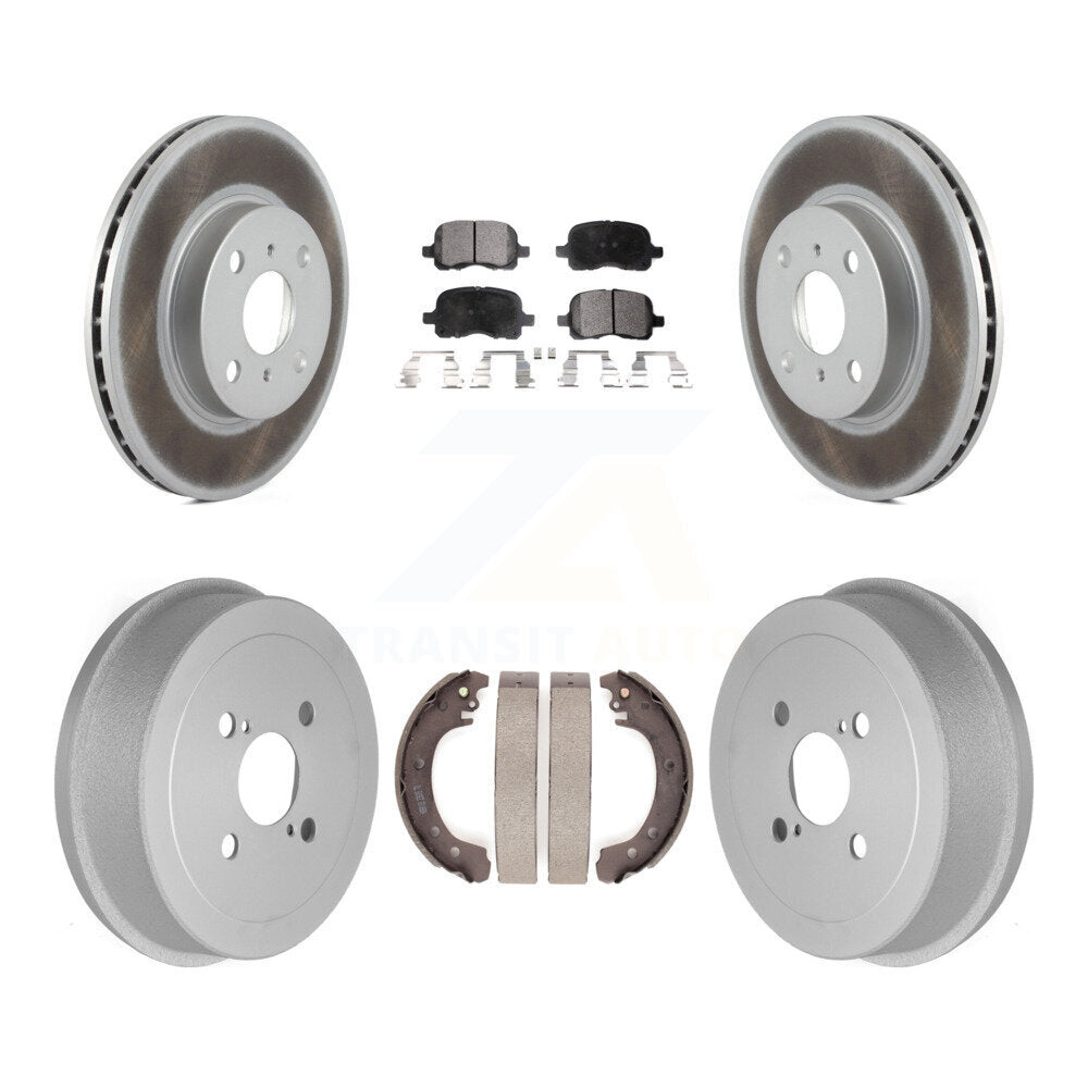 [Avant + Arrière] Kit de disque (revêtu) et plaquette (semi-métallique) de frein pour 2002 Toyota Corolla From 04 02 KGF-102360