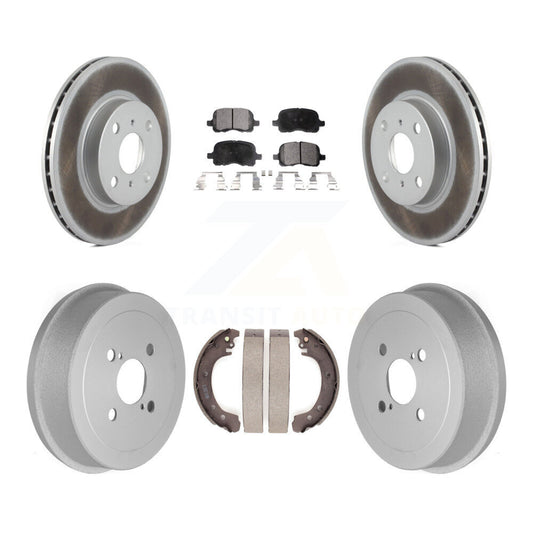 [Avant + Arrière] Kit de disque (revêtu) et plaquette (semi-métallique) de frein pour 2002 Toyota Corolla From 04 02 KGF-102360