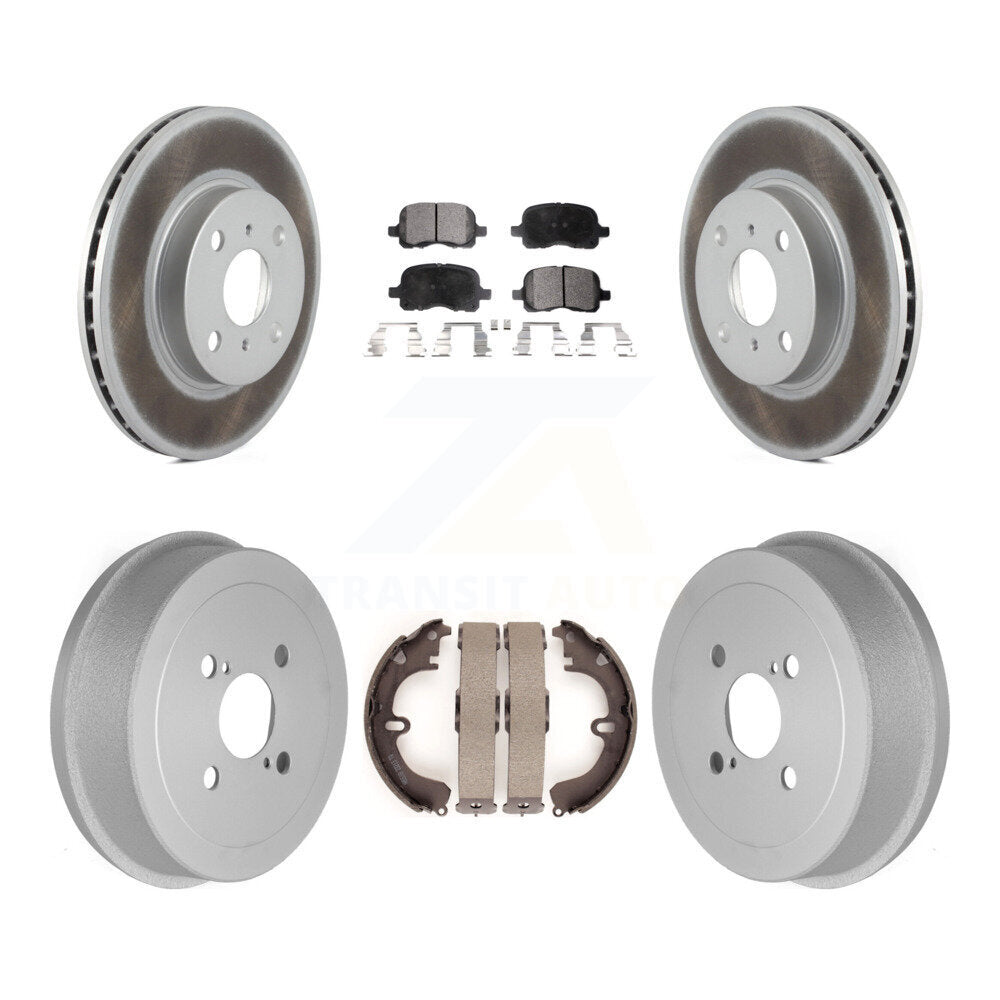 [Avant + Arrière] Kit de disque (revêtu) et plaquette (semi-métallique) de frein pour Toyota Corolla KGF-102361