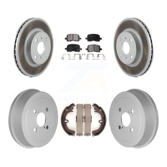 [Avant + Arrière] Kit de disque (revêtu) et plaquette (semi-métallique) de frein pour Toyota Corolla KGF-102361