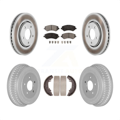 [Avant + Arrière] Kit de disque (revêtu) et plaquette (semi-métallique) de frein pour Dodge Chrysler Town & Country Grand Caravan Voyager KGF-102362 par Transit Auto