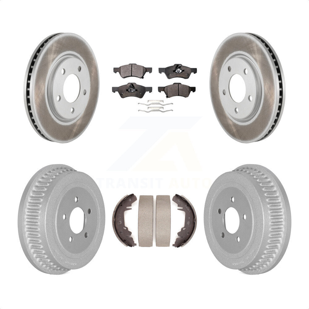 [Avant + Arrière] Kit de disque (revêtu) et plaquette (semi-métallique) de frein pour Dodge Chrysler Town & Country Grand Caravan KGF-102363 par Transit Auto