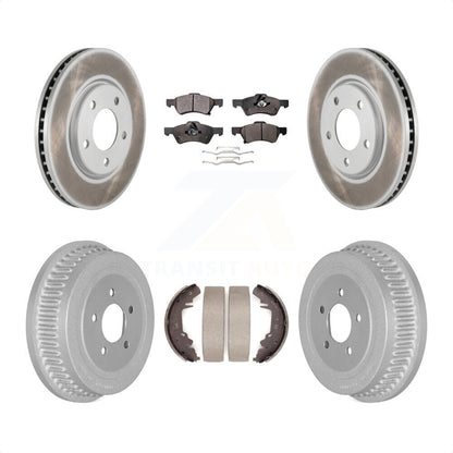 [Avant + Arrière] Kit de disque (revêtu) et plaquette (semi-métallique) de frein pour Dodge Chrysler Town & Country Grand Caravan KGF-102363 par Transit Auto