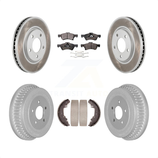 [Avant + Arrière] Kit de disque (revêtu) et plaquette (semi-métallique) de frein pour Dodge Chrysler Town & Country Grand Caravan KGF-102363 par Transit Auto