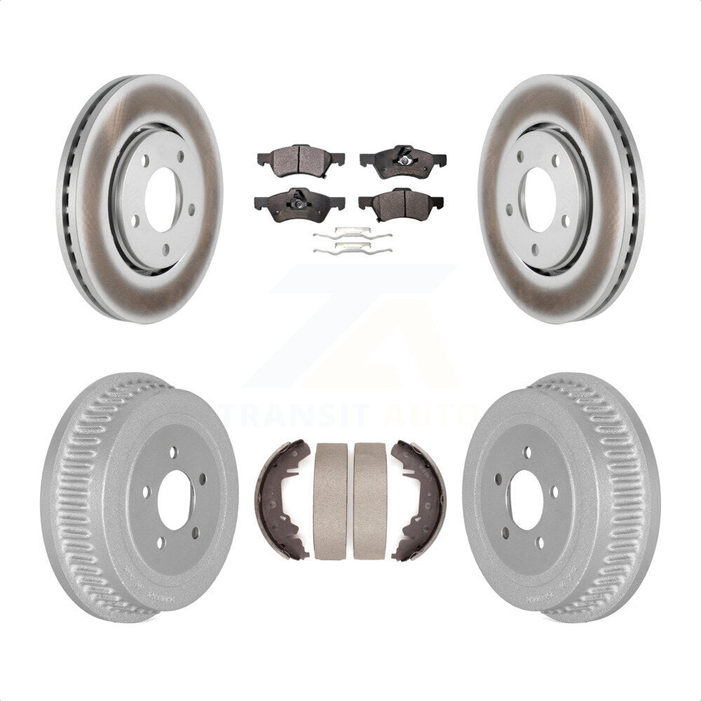 [Avant + Arrière] Kit de disque (revêtu) et plaquette (semi-métallique) de frein pour Dodge Caravan Chrysler Voyager KGF-102364 par Transit Auto