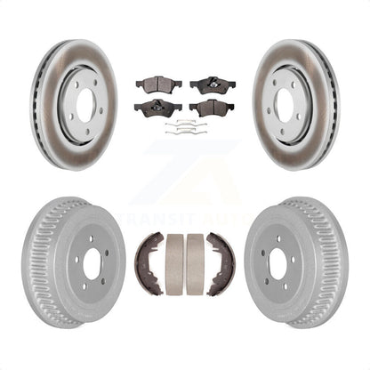[Avant + Arrière] Kit de disque (revêtu) et plaquette (semi-métallique) de frein pour Dodge Caravan Chrysler Voyager KGF-102364 par Transit Auto