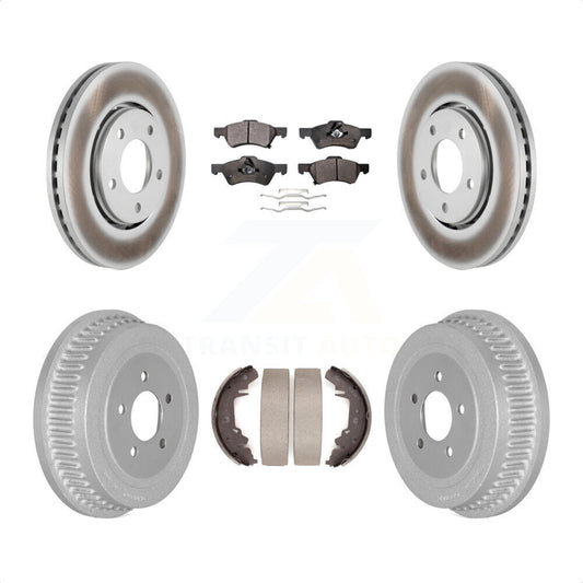 [Avant + Arrière] Kit de disque (revêtu) et plaquette (semi-métallique) de frein pour Dodge Caravan Chrysler Voyager KGF-102364 par Transit Auto