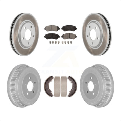[Avant + Arrière] Kit de disque (revêtu) et plaquette (semi-métallique) de frein pour Dodge Grand Caravan Chrysler Voyager KGF-102365 par Transit Auto