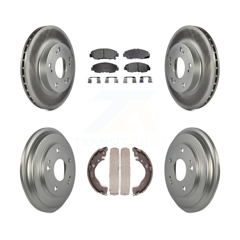 [Avant + Arrière] Kit de disque (revêtu) et plaquette (semi-métallique) de frein pour Honda Civic KGF-102368