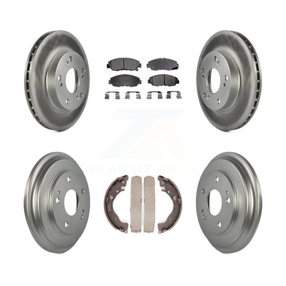 [Avant + Arrière] Kit de disque (revêtu) et plaquette (semi-métallique) de frein pour Honda Civic KGF-102368