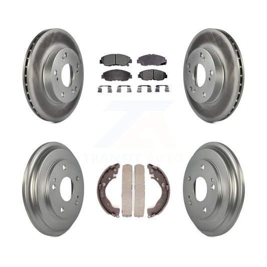 [Avant + Arrière] Kit de disque (revêtu) et plaquette (semi-métallique) de frein pour Honda Civic KGF-102368