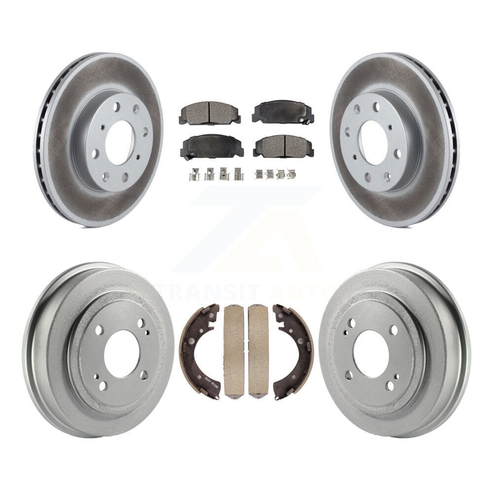[Avant + Arrière] Kit de disque (revêtu) et plaquette (semi-métallique) de frein pour Honda Civic KGF-102370