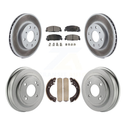 [Avant + Arrière] Kit de disque (revêtu) et plaquette (semi-métallique) de frein pour Honda Civic KGF-102370