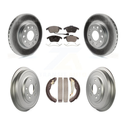 [Avant + Arrière] Kit de disque (revêtu) et plaquette (semi-métallique) de frein pour Volkswagen Jetta Beetle avec 288mm Diameter Rotor KGF-102373