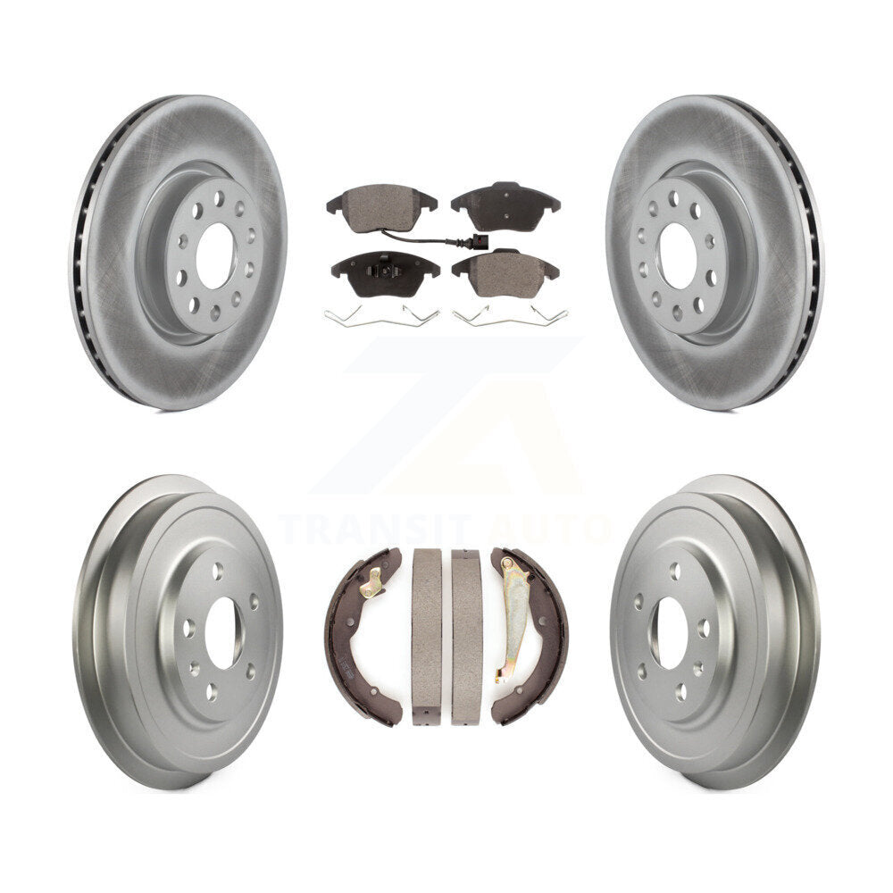 [Avant + Arrière] Kit de disque (revêtu) et plaquette (semi-métallique) de frein pour Volkswagen Jetta Beetle avec 312mm Diameter Rotor KGF-102374