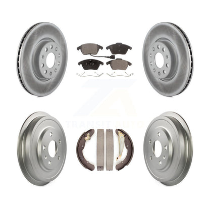 [Avant + Arrière] Kit de disque (revêtu) et plaquette (semi-métallique) de frein pour Volkswagen Jetta Beetle avec 312mm Diameter Rotor KGF-102374