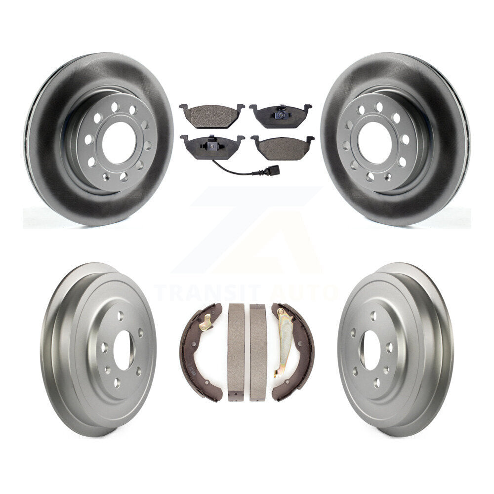 [Avant + Arrière] Kit de disque (revêtu) et plaquette (semi-métallique) de frein pour 2011-2012 Volkswagen Jetta avec 280mm Diameter Rotor KGF-102375