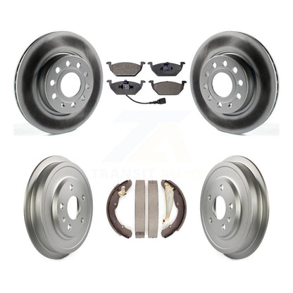 [Avant + Arrière] Kit de disque (revêtu) et plaquette (semi-métallique) de frein pour 2011-2012 Volkswagen Jetta avec 280mm Diameter Rotor KGF-102375