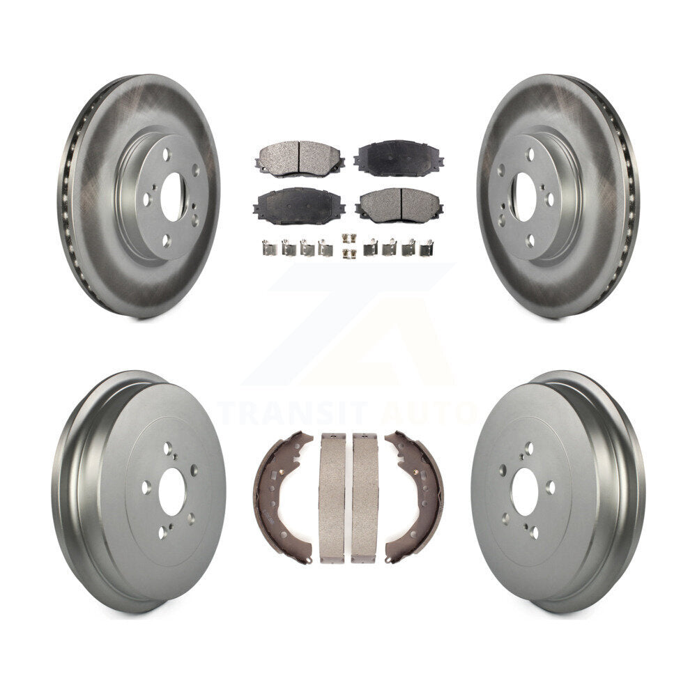 [Avant + Arrière] Kit de disque (revêtu) et plaquette (semi-métallique) de frein pour Toyota Corolla KGF-102376
