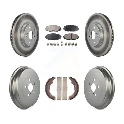[Avant + Arrière] Kit de disque (revêtu) et plaquette (semi-métallique) de frein pour Toyota Corolla KGF-102376