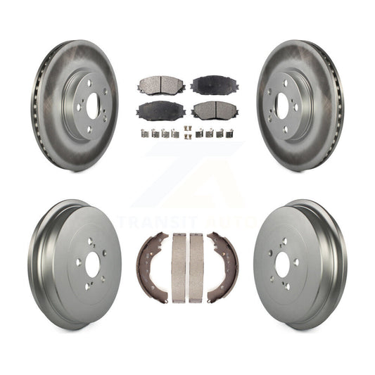 [Avant + Arrière] Kit de disque (revêtu) et plaquette (semi-métallique) de frein pour Toyota Corolla KGF-102376