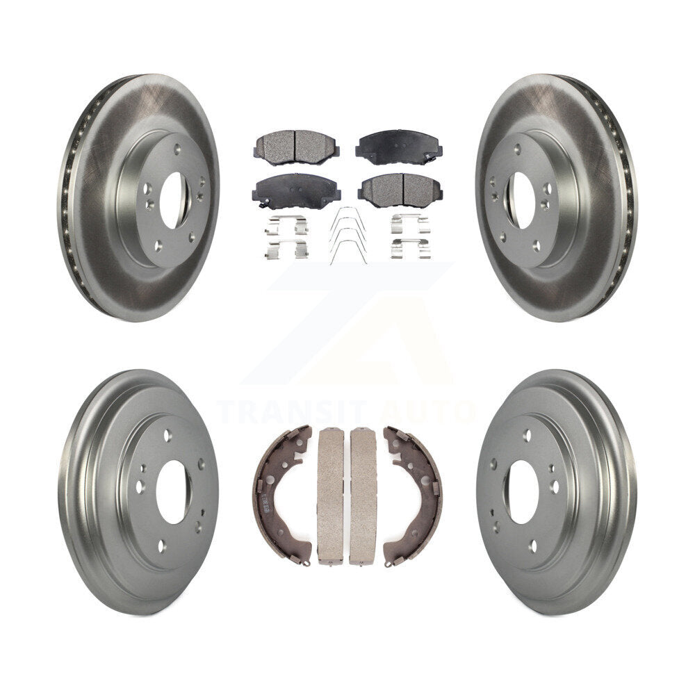 [Avant + Arrière] Kit de disque (revêtu) et plaquette (semi-métallique) de frein pour Honda Civic KGF-102378