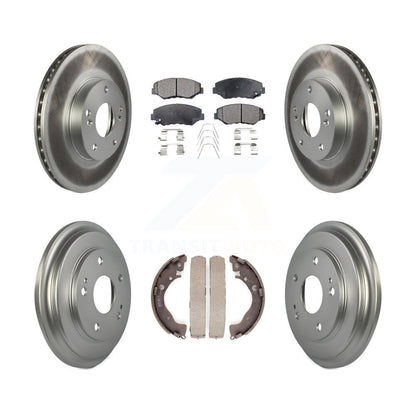 [Avant + Arrière] Kit de disque (revêtu) et plaquette (semi-métallique) de frein pour Honda Civic KGF-102378